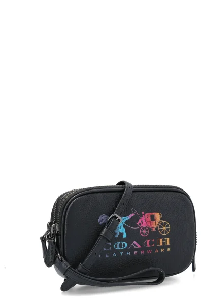 Kůžoná kabelka na rameno SADIE Coach černá