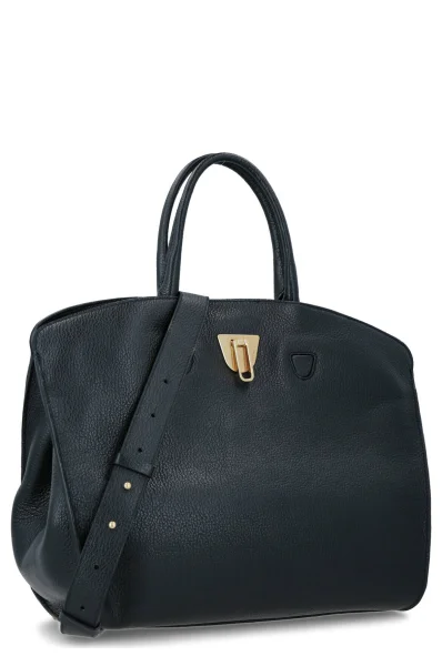 Kůžoná kabelka shopper Etoile Coccinelle černá