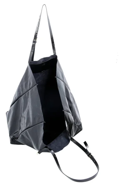 Kůžoná kabelka shopper + váček goods N21 černá