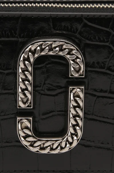 Kůžoná crossbody kabelka The Croc-Embossed Snapshot Marc Jacobs černá