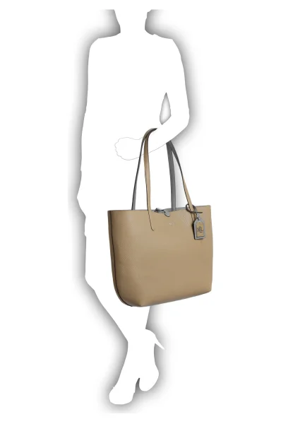 Oboustranná taška shopper + organizér Olivia LAUREN RALPH LAUREN pískový