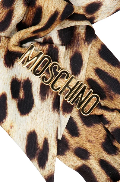 Hedvábná šátek Moschino bronzově hnědý