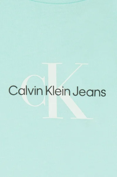 Tričko | Regular Fit CALVIN KLEIN JEANS mátově zelený