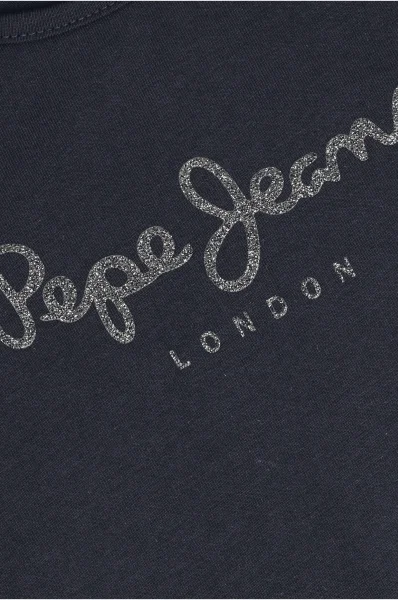 Tričko HANA GLITTER | Regular Fit Pepe Jeans London tmavě modrá
