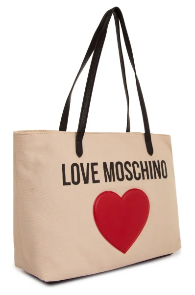 Kabelka shopper Love Moschino béžová