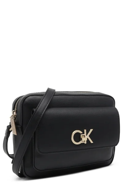 Crossbody kabelka RE-LOCK CAMERA W/FLAP Calvin Klein černá