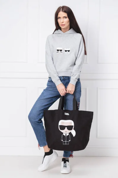 Kabelka shopper K/Ikonik Karl Lagerfeld černá