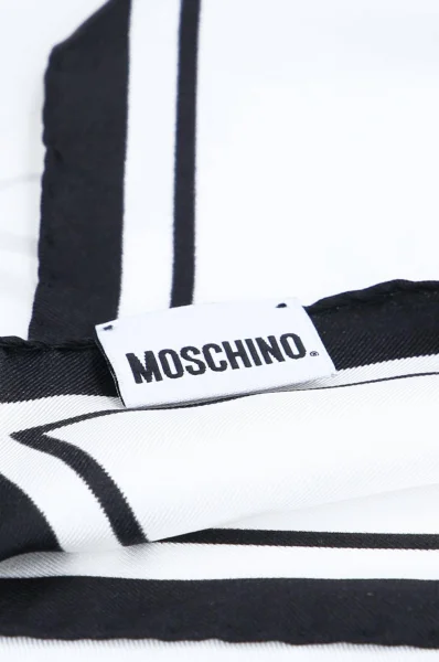 Hedvábná šátek Moschino bílá