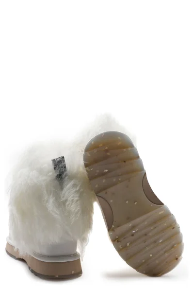 Kůžoné sněhule Blurred Glossy | s příměsí vlny EMU Australia bílá