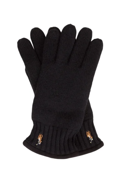Vlněná čepice + vlněné rukavice POLO RALPH LAUREN černá
