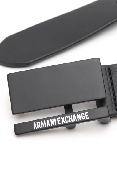 Kůžoný opasek Armani Exchange černá