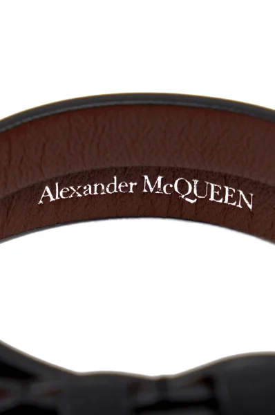 Kůžoná náramek Alexander McQueen černá