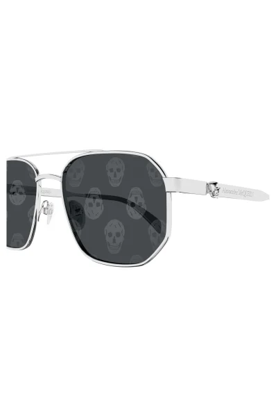 Sluneční brýle AM0458S-004 58 METAL Alexander McQueen stříbrný