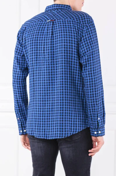 Košile | Regular Fit Tommy Jeans tmavě modrá