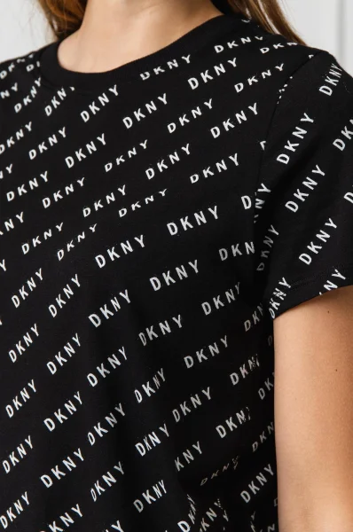 Tričko diagonal logo | Regular Fit DKNY Sport černá