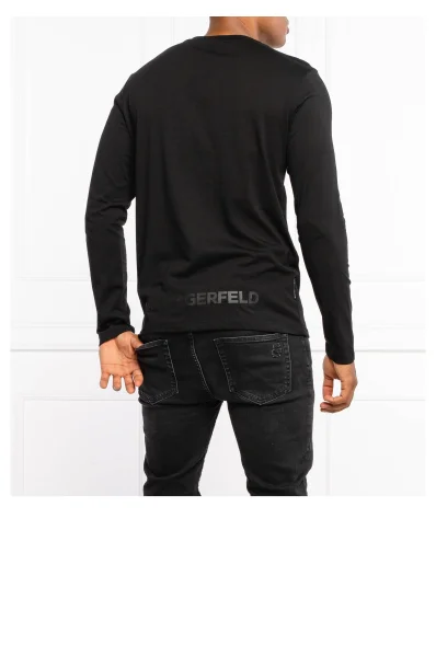 Tričko s dlouhým rukávem | Slim Fit Karl Lagerfeld černá
