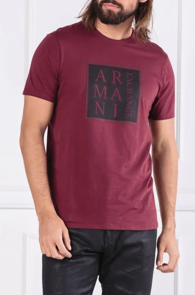Tričko | Regular Fit Armani Exchange vínový 