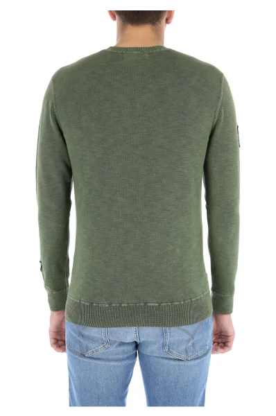 Mikina garment dye L.A. badged | Regular Fit Superdry zelený