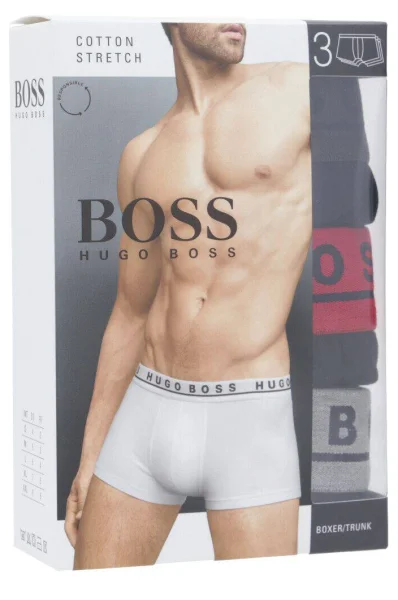 Boxerky 3-pack Boss Bodywear černá