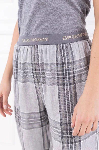 Kalhoty k pyžamu | Regular Fit Emporio Armani šedý