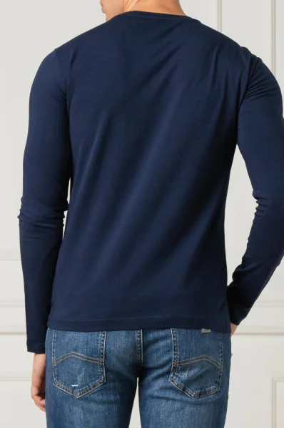 Tričko s dlouhým rukávem | Slim Fit EA7 tmavě modrá