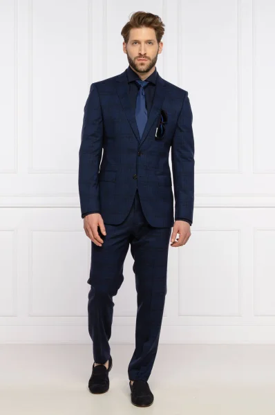 Vlněný oblek Huge6/Genius5 | Slim Fit BOSS BLACK tmavě modrá