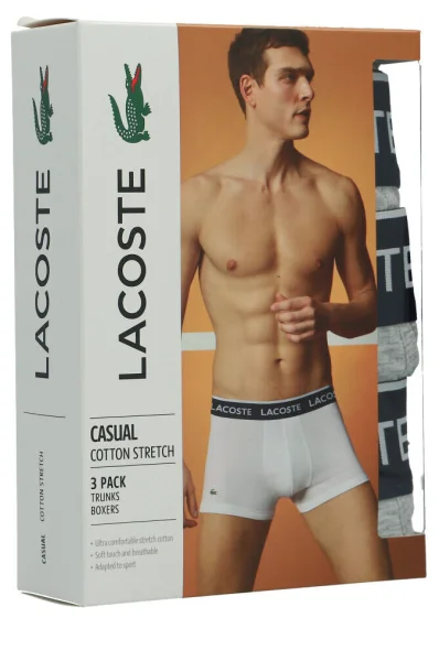 Boxerky 3-pack Lacoste šedý