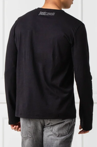 Tričko s dlouhým rukávem | Regular Fit Just Cavalli černá