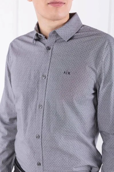 Košile | Slim Fit Armani Exchange šedý
