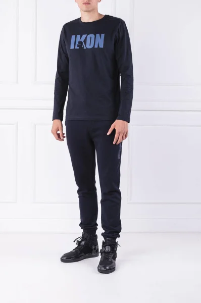 Tričko s dlouhým rukávem | Regular Fit Karl Lagerfeld tmavě modrá