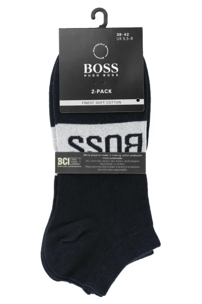 Ponožky 2-pack BOSS BLACK tmavě modrá