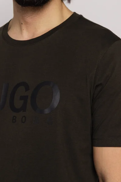 Tričko dolive | Regular Fit HUGO khaki