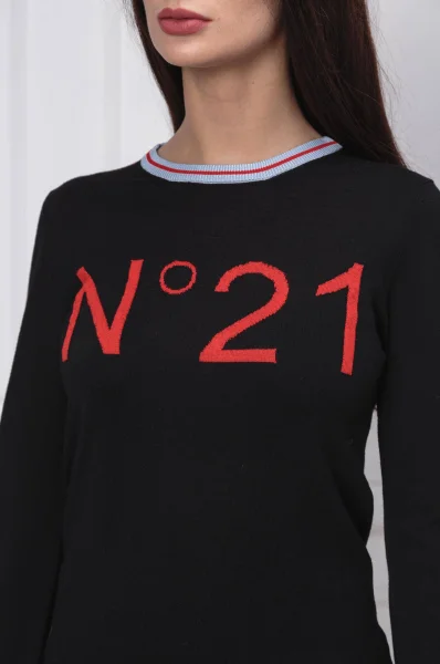Vlněný svetr | Regular Fit N21 černá