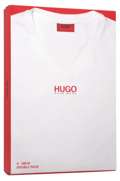 Tričko 2-pack HUGO-V | Slim Fit HUGO černá