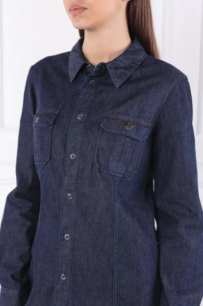 Košile | Regular Fit Emporio Armani tmavě modrá