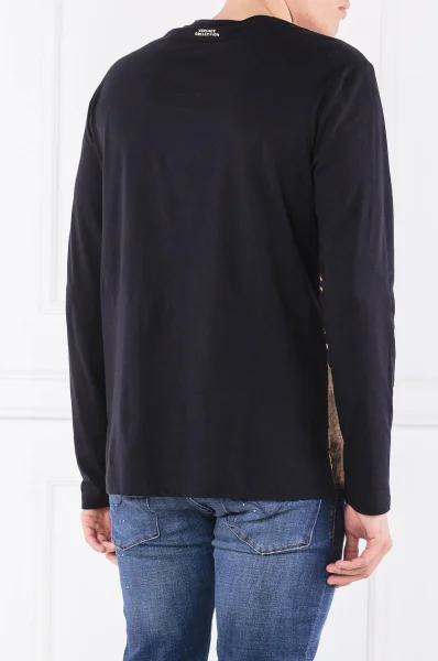 Tričko s dlouhým rukávem | Regular Fit Versace Collection černá