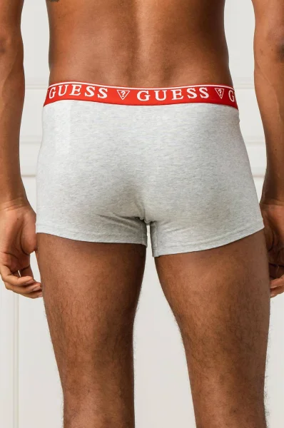 Bokserki 3-pack HERO | cotton stretch Guess Underwear šedý