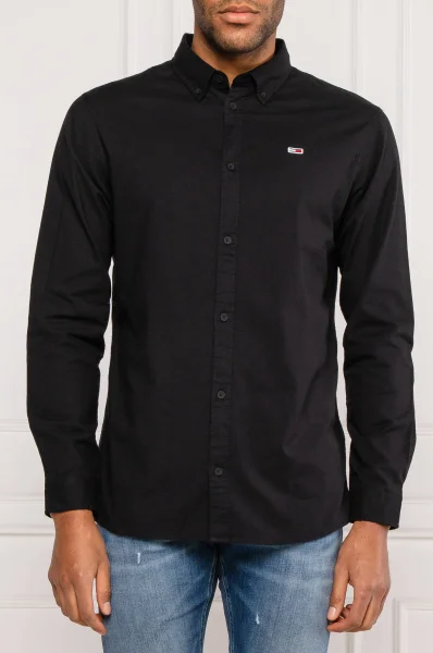 Košile TJM oxford | Slim Fit Tommy Jeans černá