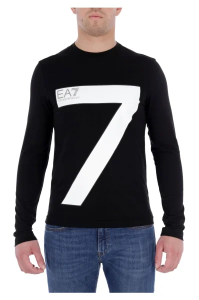 Tričko s dlouhým rukávem | Slim Fit EA7 černá