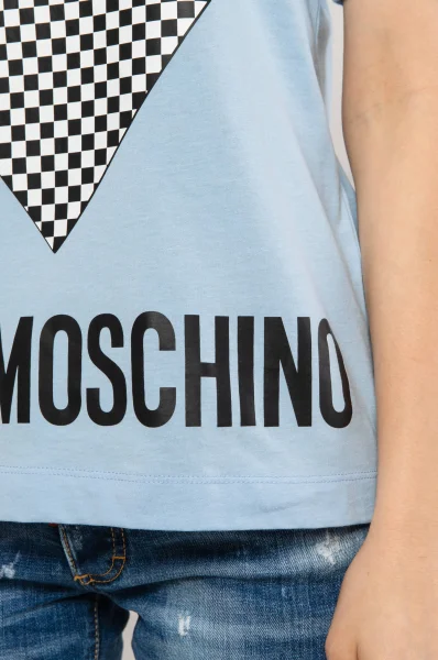 Tričko | Regular Fit Love Moschino světlo modrá