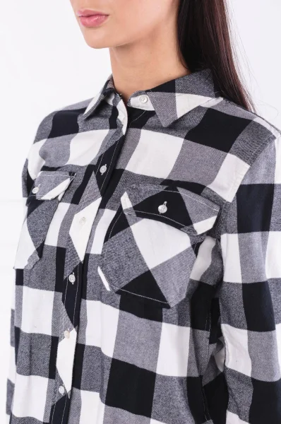 Košile flannel check | Regular Fit CALVIN KLEIN JEANS černá