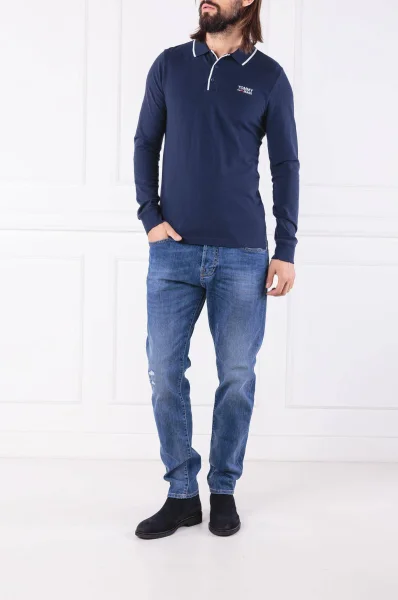 Polokošile | Slim Fit Tommy Jeans tmavě modrá