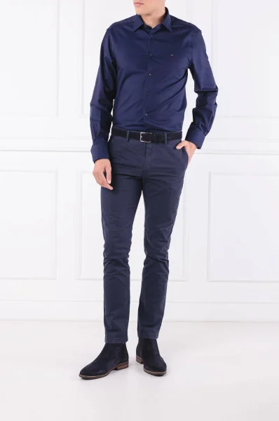 Košile Twill classic | Regular Fit Tommy Tailored tmavě modrá