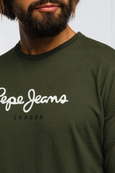Tričko s dlouhým rukávem Eggo | Regular Fit Pepe Jeans London olivový