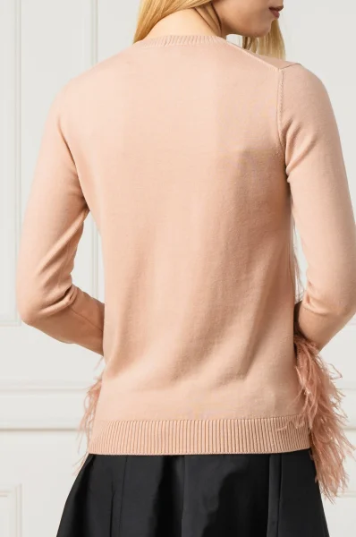 Vlněný svetr | Regular Fit N21 pudrově růžový