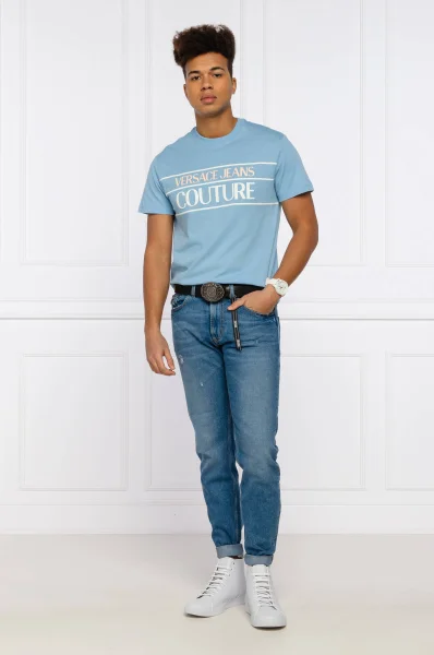 Tričko T.MOUSE | Regular Fit Versace Jeans Couture světlo modrá