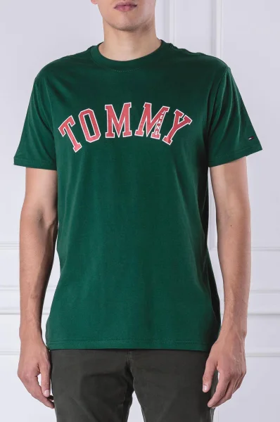 Tričko | Regular Fit Tommy Jeans zelený