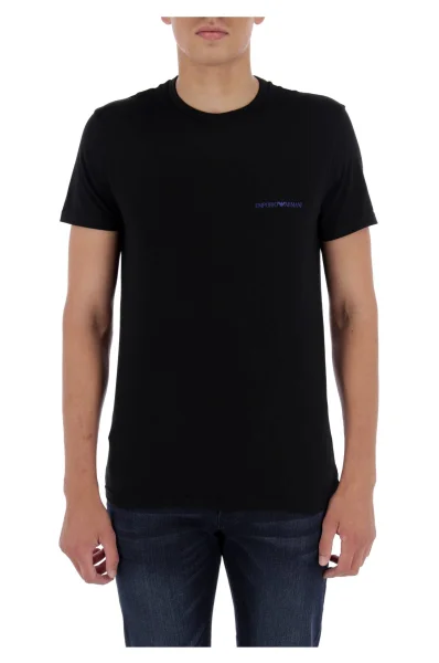 Tričko 2-PACK | Regular Fit Emporio Armani černá
