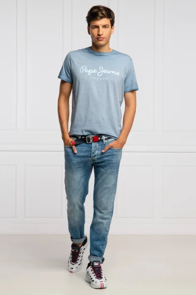 Tričko | Regular Fit Pepe Jeans London světlo modrá