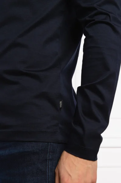 Tričko s dlouhým rukávem Tenison 33 | Slim Fit BOSS BLACK tmavě modrá